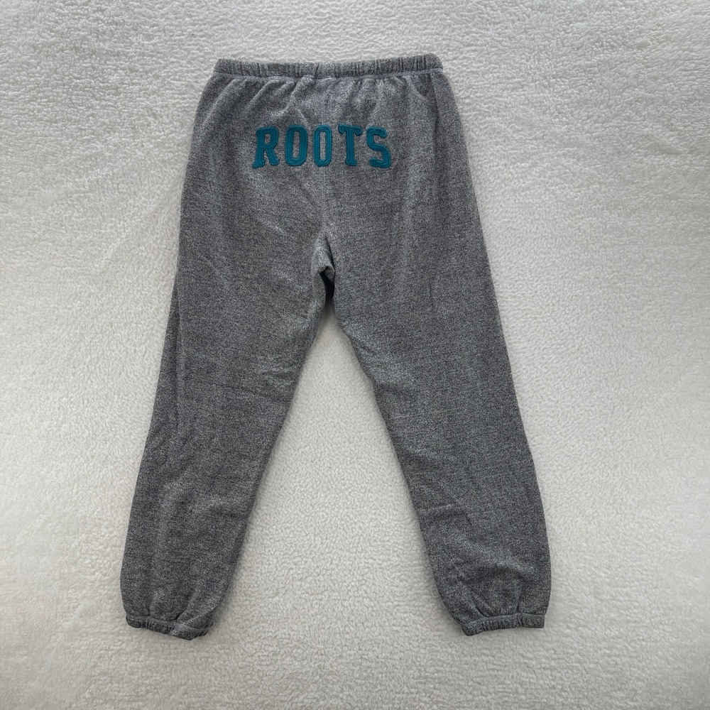 Roots Canada Sweatpants Mens Large Gray Drawstring Gym Comfy Athleisure Sports